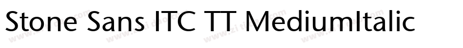 Stone Sans ITC TT MediumItalic字体转换